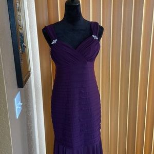 Purple evening dress